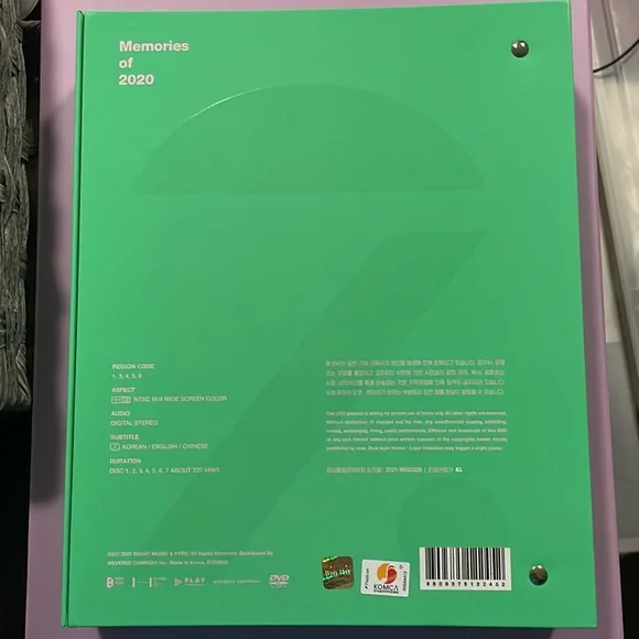 BTS MEMORIES OF 2020 DVD - Picture 7 of 8